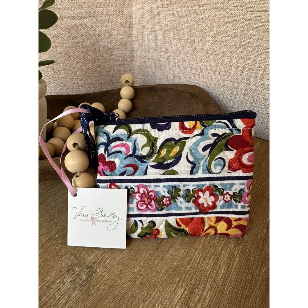 NWT Vintage Vera Bradley Hope Garden Coin Pouch Quilted Floral Purse Retired